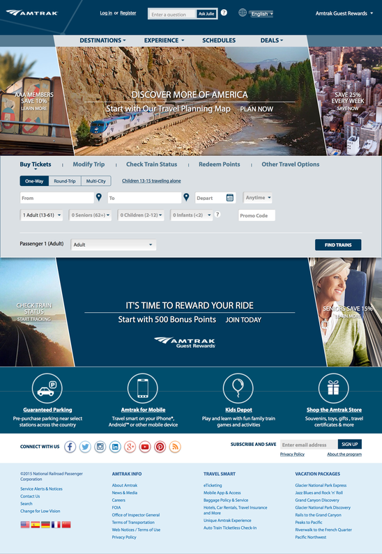 New Amtrak.com Site